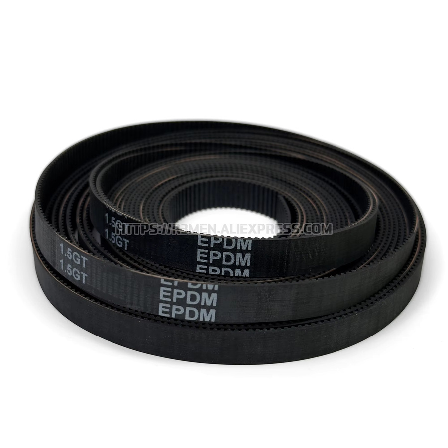 R3men EPDM 1,5 GT 6 mm/9 mm offener Zahnriemen für 3D-Drucker in Schwarz - Bild 2
