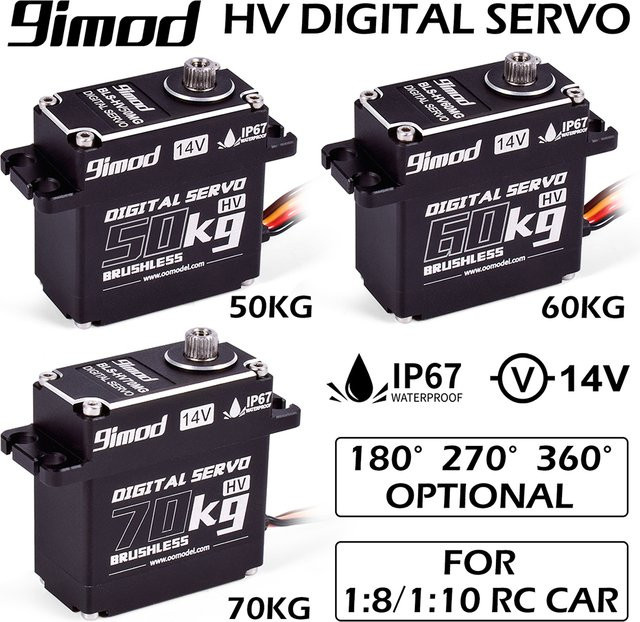 9imod Bürstenloses Servo, Wasserdichtes RC-Servo, Metallgetriebe, Zubehör - Bild 1