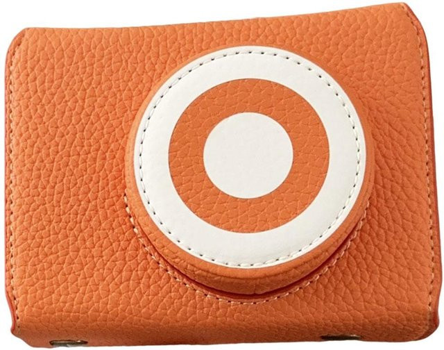 3CZY Retro Kameratasche aus PU-Leder in Orange inklusive Halbschale und Schultergurt passend für XE5 - Bild 1