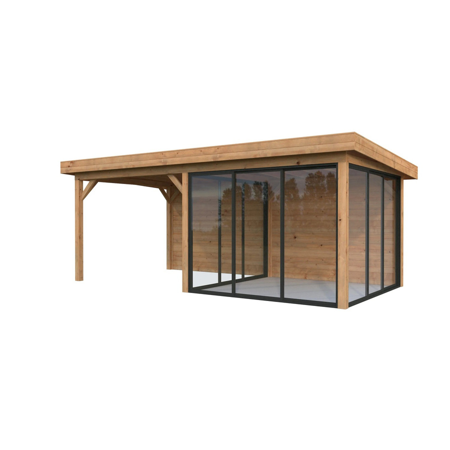 Palmako Pavillon Lenna Set 406 Slide aus tauchgrundiertem Fichtenholz in Braun, B/H/T: 588 x 245 x 300 cm - Bild 2