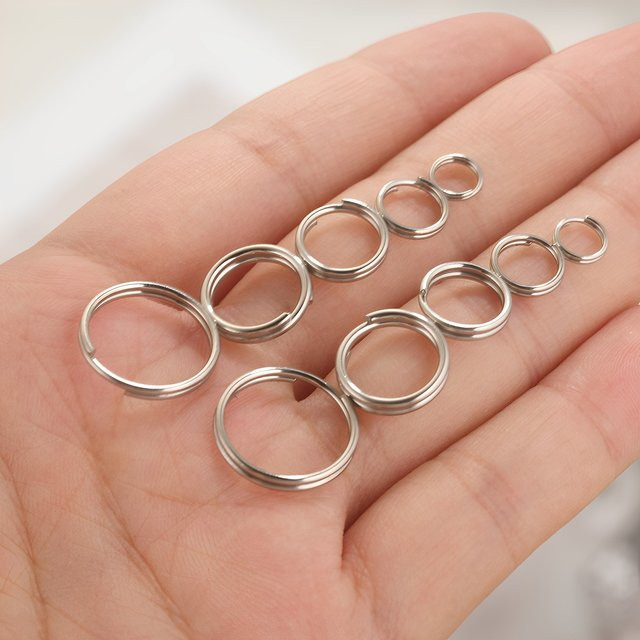 Schlüsselanhänger-Verbinder Edelstahl, Silber - Bild 1