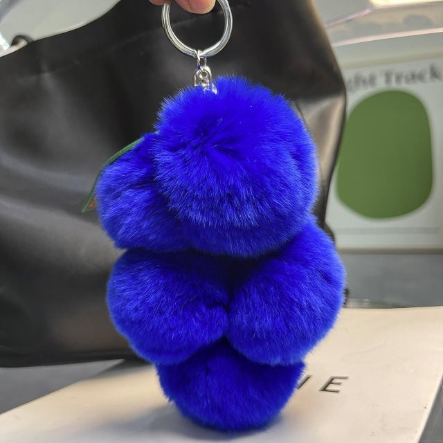 Linyi toy Schlüsselanhänger, Plüsch, Traubenbeutel, Damen, blau - Bild 1