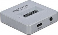 Delock USB-C Festplatten-Dockingstation für M.2 NVMe PCIe SSD in Silber/Grau - Bild 1
