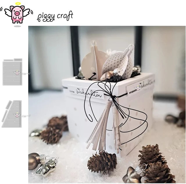 Piggy Craft Metall-Stanzformen für Scrapbook und Bastelarbeiten in Weiß - Bild 1