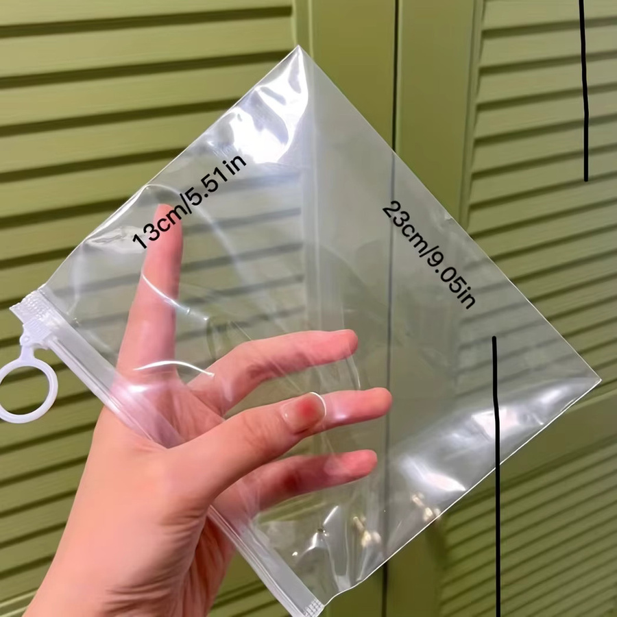 10 Stück transparente Reißverschlusstaschen aus Kunststoff für Schreibwaren, Kosmetik und Reise-Organisation - Bild 3