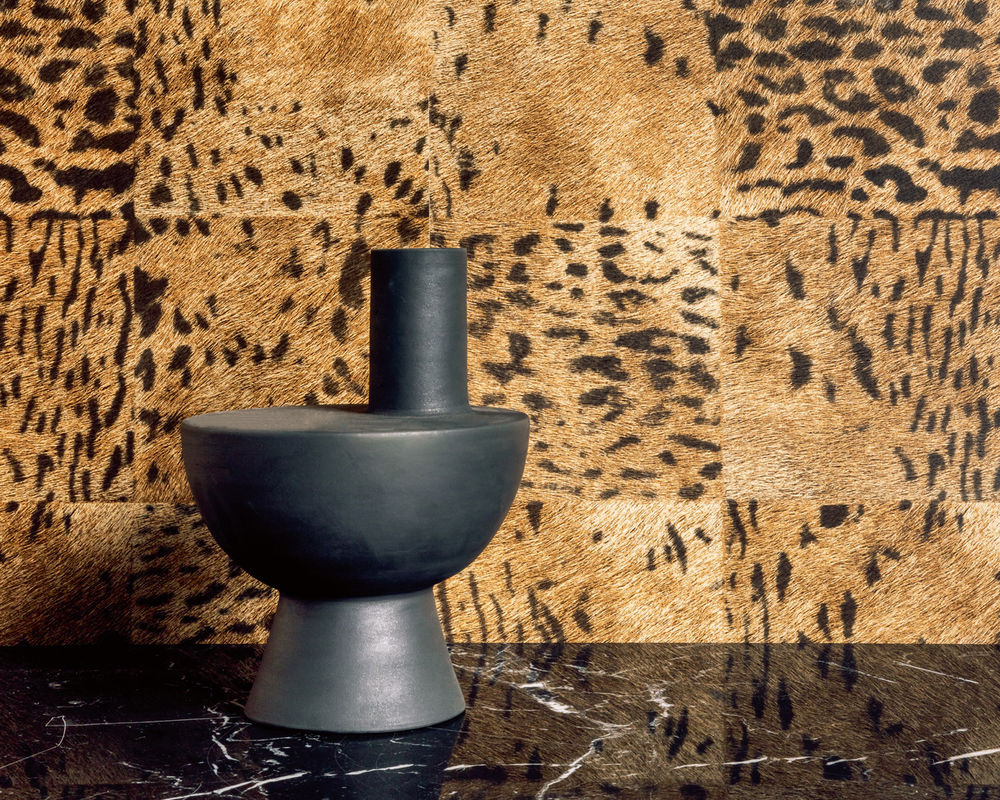 Élitis Tapete Panthere VP 653 07 in Braun mit Animal Print Design aus Vlies und Vinyl - Bild 2