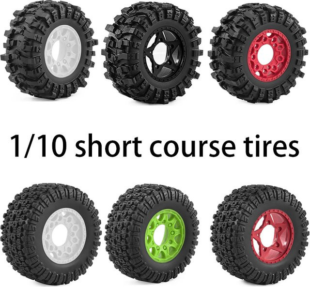 Meep 1/10 Short Course Reifen und Räder, mit 3 Adaptern, Zubehör - Bild 1