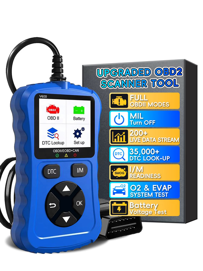 OBD2-Scanner Auto-Code-Lesegerät in Blau mit Plug-and-Play-Funktion zur CAN-Diagnose und zum Lesen sowie Löschen von Motorfehlercodes - Bild 5