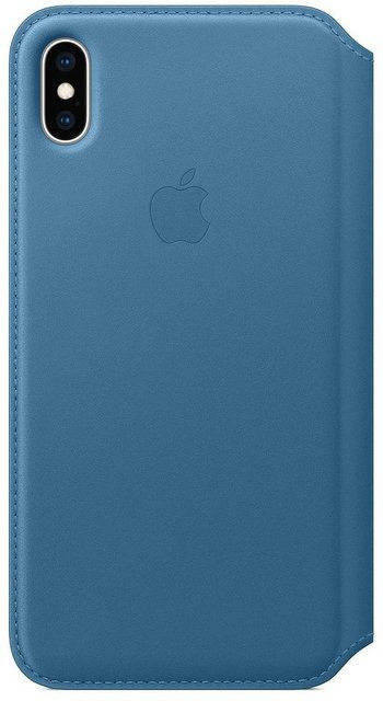 Apple iPhone Xs Max Leder Folio Handyhülle in Cape Cod Blau - Bild 1