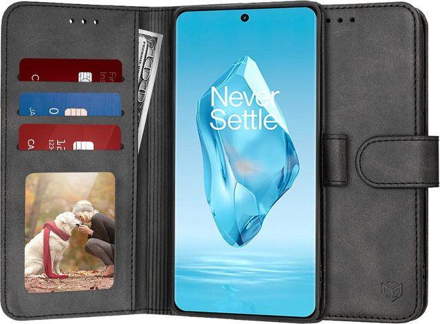 Techsuit Diary Book Hülle für OnePlus 12R in Schwarz - Bild 1