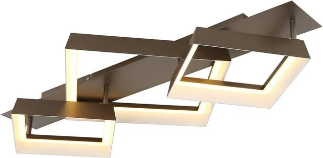 GLOBO Deckenleuchte SYRAKUS in Kaffee, modernem Design aus Metall und Kunststoff, B/H/T: 49,5 x 12 x 85 cm - Bild 1