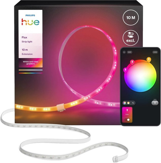Philips Hue Flux Gradient Lightstrip Erweiterung, Multicolor, 10 m - Bild 2