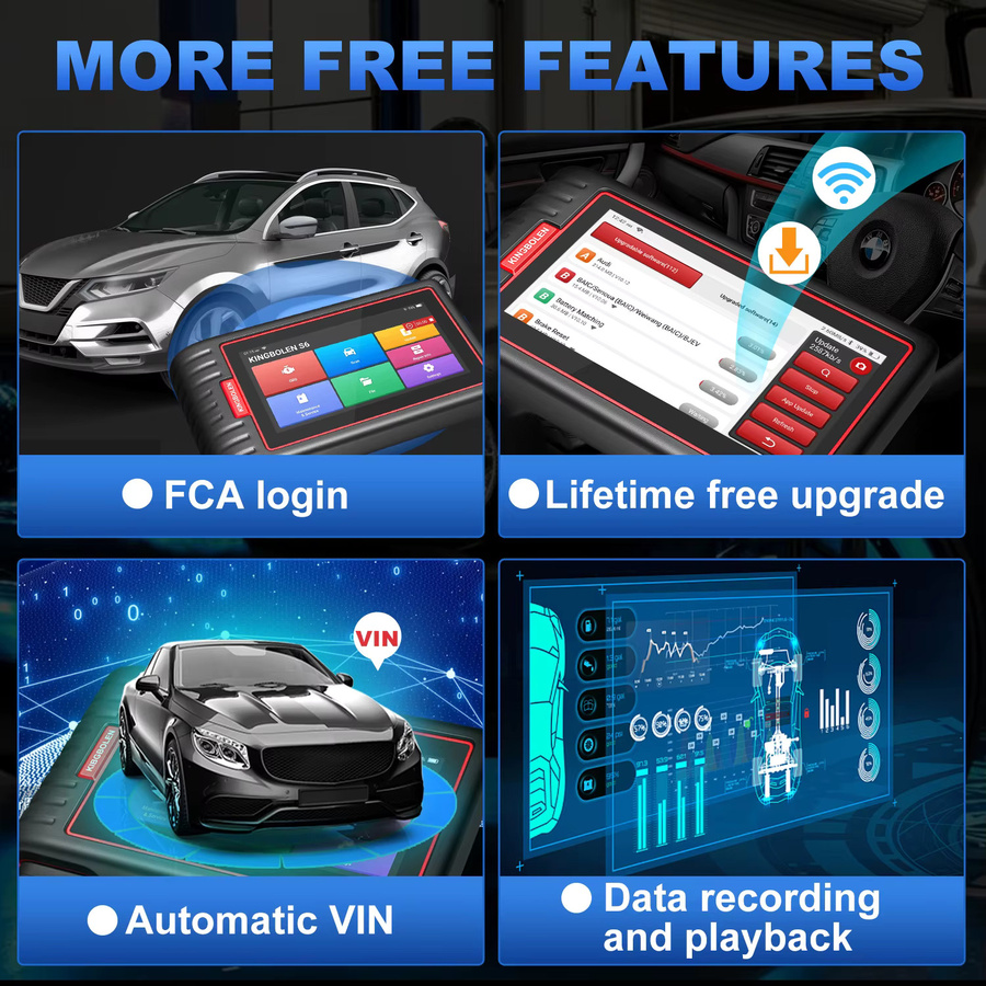 KINGBOLEN S6 CAN FD Diagnosegerät mit Bluetooth und OBD-Scanner in Schwarz - Bild 6