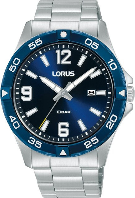 Lorus Armbanduhr, Quarz, Edelstahl, Blau, 42 mm, Herren - Bild 1