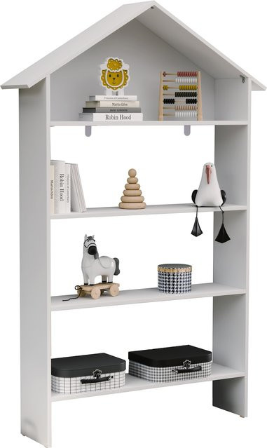 VCM Holzregal Malusa in Weiß für Kinderzimmer und Babyzimmer, H x B x T: 89 x 63 x 35 cm - Bild 1