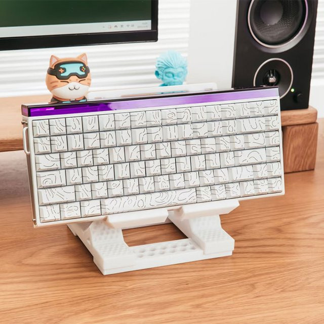 AULA HERO84 HE Mechanische Gaming Tastatur mit RGB und Magnetschaltern in Weiß - Bild 1