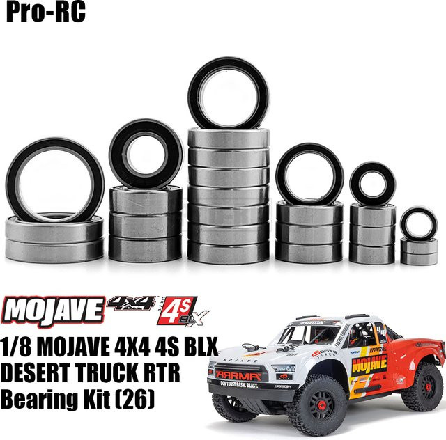 PRO RC Arrma 1/8 Mojave 4X4 4S BLX Desert Truck RTR Sealed Bearing Kit, 26-teiliges Set - Bild 1