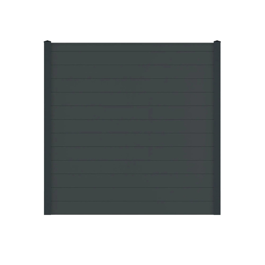 Vidual Sichtschutzzaun Snap 140 aus Aluminium in Anthrazit zum Aufdübeln, B: 140 cm, H: 184 cm - Bild 2