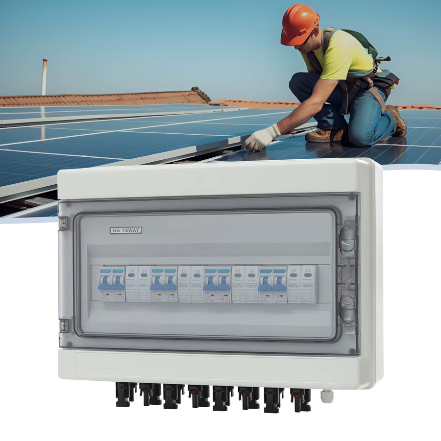 Bymaocar Solar-Combiner-Box mit 4-Eingang und 4-Ausgang, DC 1000V 40A Photovoltaik-Box in Weiß - Bild 3