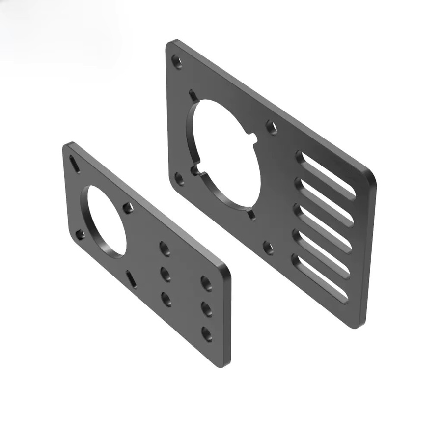 Openbuilds Motor-Montageplatte für NEMA 17 und NEMA 23 Schrittmotoren aus Aluminium in Schwarz oder Silber - Bild 1