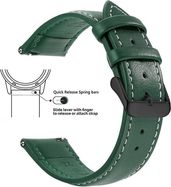 SAMCO Uhrenarmband Narbenleder, Schwarz, Herren - Bild 1