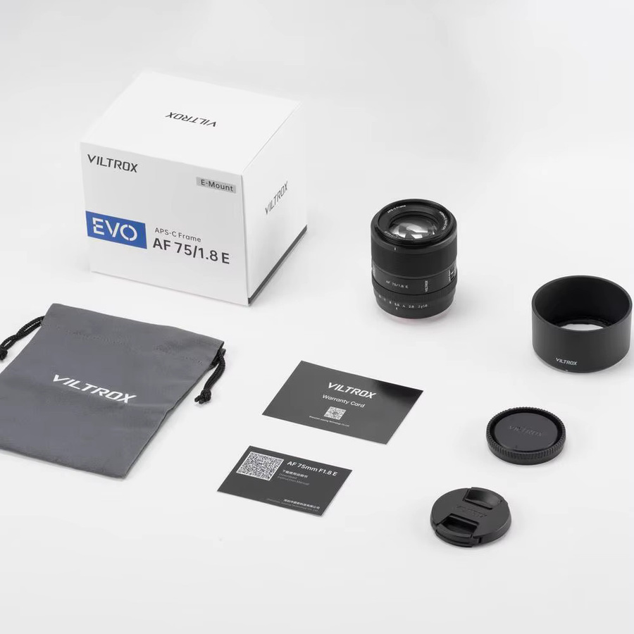 Viltrox EVO 75mm F1.8 APS-C Autofokus Porträt-Teleobjektiv für Sony E, Fuji X und Nikon Z Mount in Schwarz - Bild 2