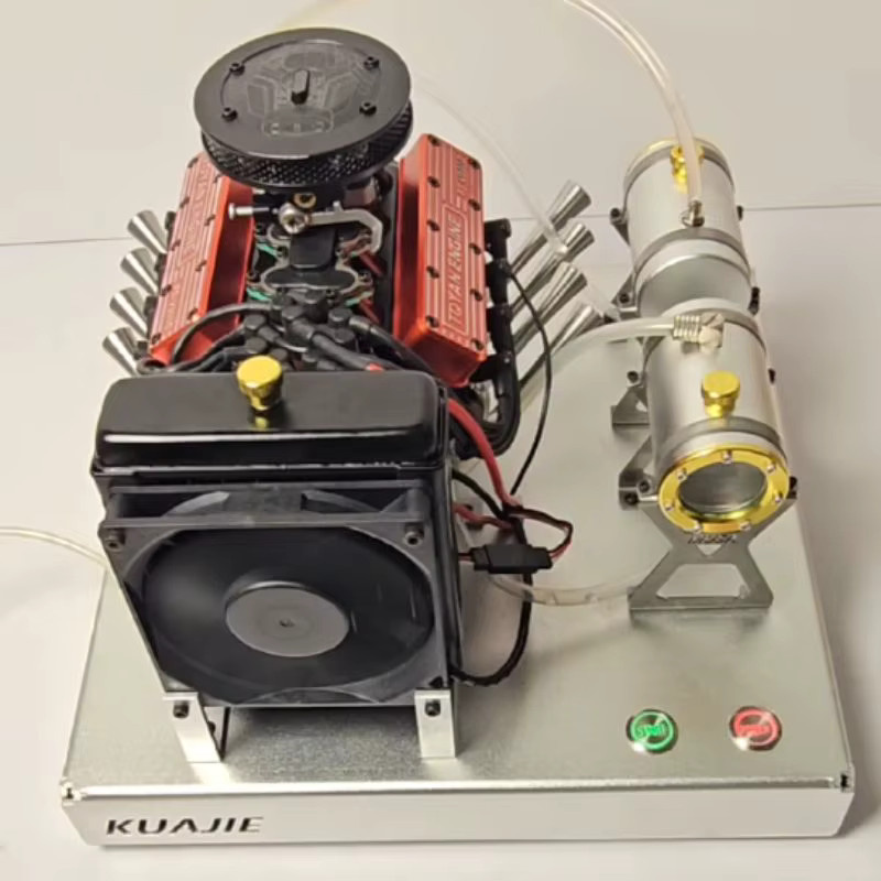 TOYAN Viertakt-V8-Motormodell, Metall, mechanisch, wassergekühlt, Montagemodellbausatz - Bild 4
