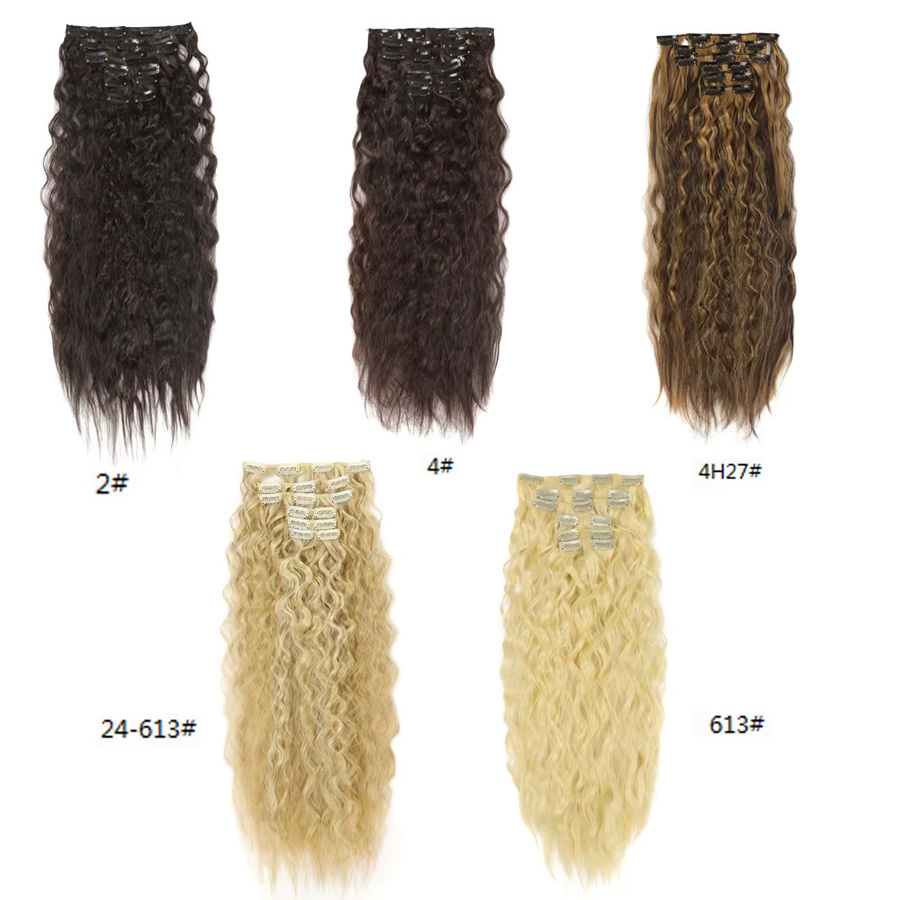 Booming Hair Clip-in-Haarverlängerungen, synthetisch, gewellt, 6 Stück, 55,9 cm, 150 g - Bild 3