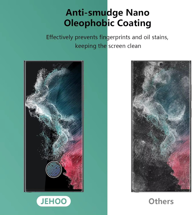Displayschutzfolie aus gehärtetem Glas für Samsung Galaxy S22 Ultra, transparent, 1/4 Stück - Bild 4