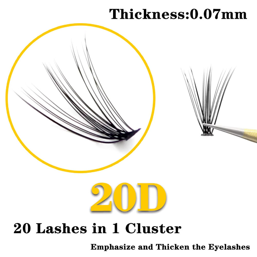 Kimcci Wimpern Verlängerung, 3D Russische Volumen, Black, Unisex - Bild 2