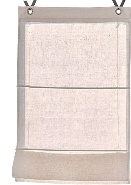Raffrollo Heine Home aus Leinen in Beige, B: 140 cm, H: 45 cm - Bild 1