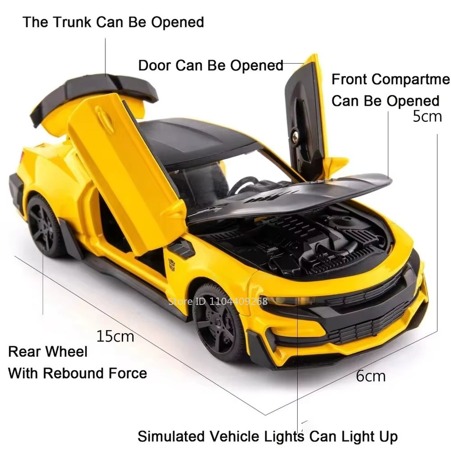 RMZ city Camaro Sportwagen, Modell, Maßstab 1:32, mit Licht und Sound, Metall - Bild 2