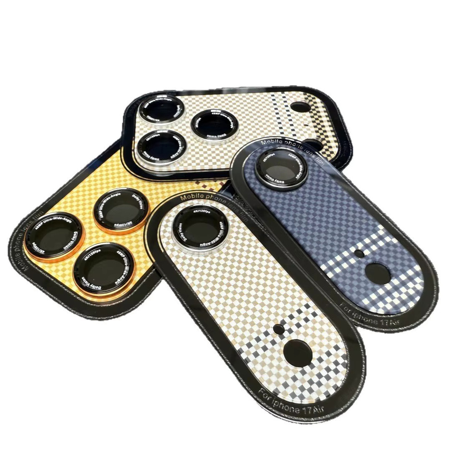 2er-Set Kevlar Carbon Faser Objektivschutz für iPhone 17 Pro mit Legierungsring und HD-Glas in Blau - Bild 2