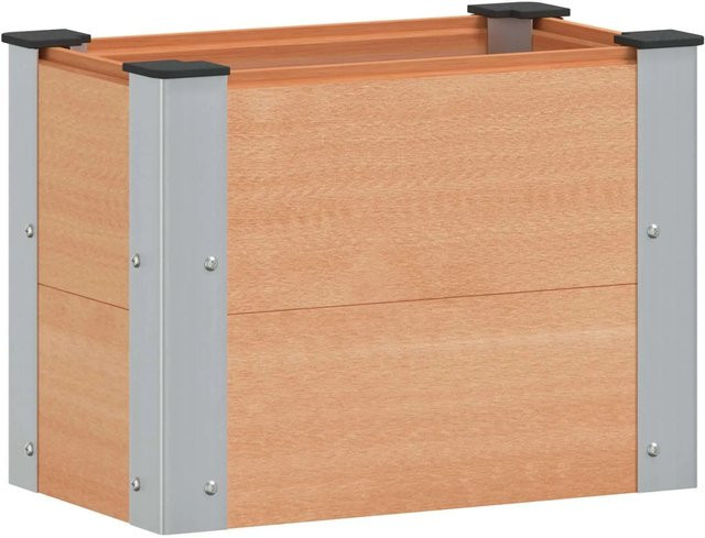 vidaXL Hochbeet aus WPC und Aluminium in Braun, B: 50 cm, T: 30 cm, H: 36 cm - Bild 1