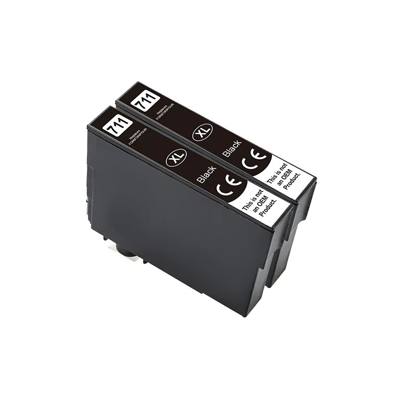 XL Tintenpatrone Schwarz kompatibel für Epson Stylus SX110 SX215 SX218 SX400 SX405 SX410 SX415 SX510W SX515W DX7400 T0711 T0714 - Bild 2