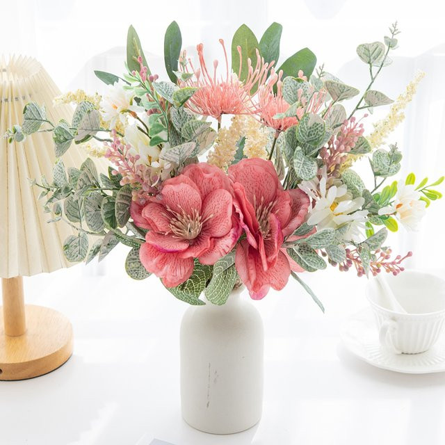 Simulierte Pflaumenblüten in Grün für DIY-Vasen und florale Dekoration zu Hochzeiten, Valentinstag oder als Frühlings-Wohnkultur - Bild 1