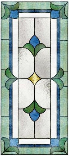 Lumin Buntglasfenster Sichtschutzfolie Vintage Dekorativ Mattiert, Farbe: Bunt, Höhe: 200 cm - Bild 1