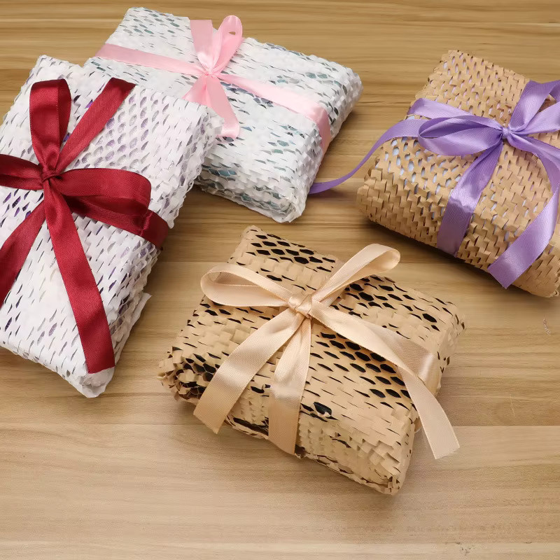 Braunes Waben-Kraftpapier als schützende Recycling-Verpackungsrolle, Breite: 38 cm, Länge: 8 m - Bild 3