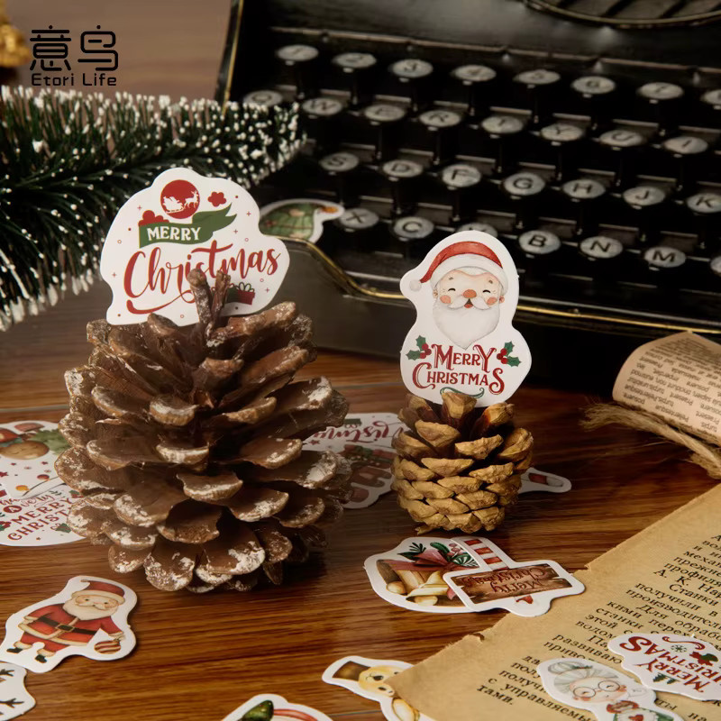 Etori Leben Frohe Weihnachten Aufkleber Set mit 46 Stück in Multicolour für DIY Dekoration von Tagebuch, Tasse und Notebook - Bild 2