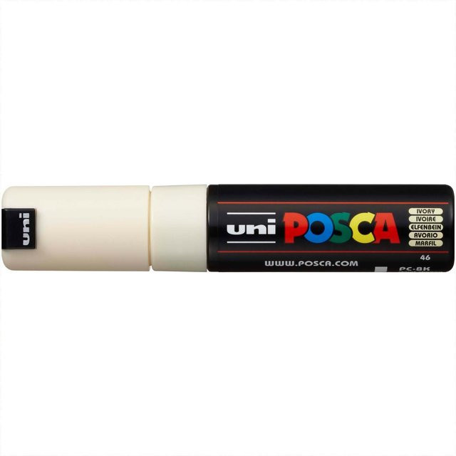 uni POSCA-Marker PC-8K mit 8mm Keilspitze in Elfenbein/Beige - Bild 1