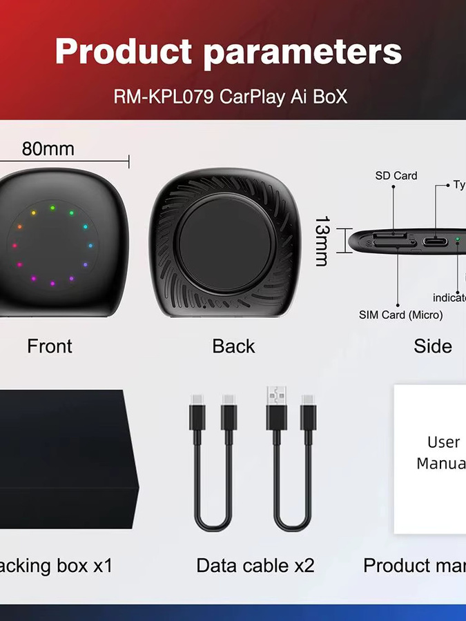 EzoneTronics Android 14 CarPlay AI Box Kabelloser CarPlay und Android Auto Adapter mit Spiegelteiler für YouTube und Netflix in Schwarz oder Weiß - Bild 7
