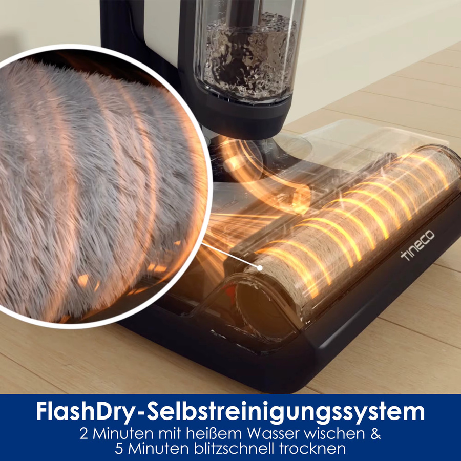 Tineco Floor One Switch S6 Kabelloser 5-in-1 Wischsauger und Nass-Trockensauger mit Selbstreinigung, 5-min-FlashDry, 70°C Doppelkantenreinigung und Anti-Verwicklungsfunktion - Bild 5
