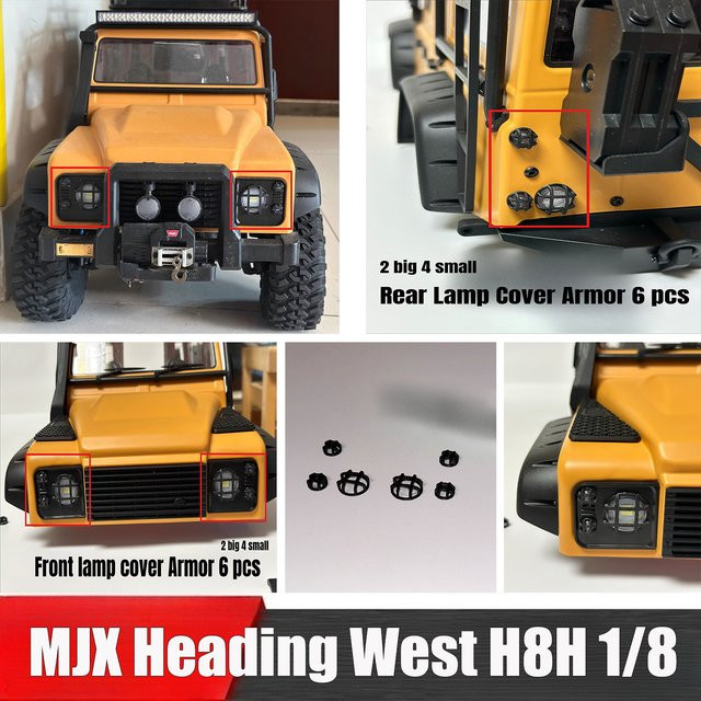 MJX Heading West H8H 1/8 RC Auto Ersatzteile, Blinkerabdeckungen und Rücklichtschutz, Zubehör - Bild 1
