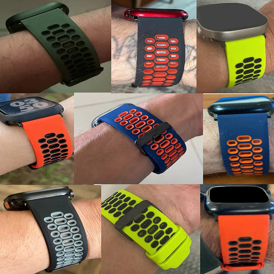 QCTOG Uhrenarmband Silikon, Weiß, Unisex - Bild 4