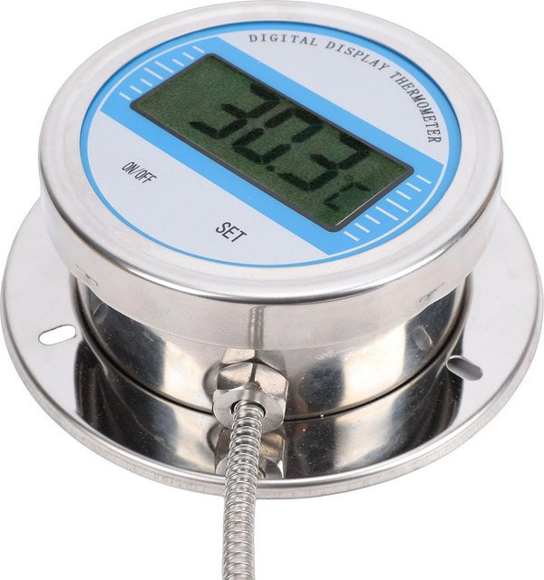 KONNWEI Digitales Thermometer aus Edelstahl in Grau mit 5m Gewindesonde für den Bereich -50 bis 200 Grad Celsius - Bild 1