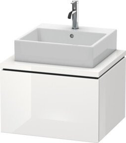 Duravit Waschtischunterschrank L-Cube in Weiß Hochglanz mit 1 Auszug für Konsole, B: 62 cm, T: 54,7 cm, H: 40 cm - Bild 1