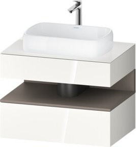 Duravit Waschtischunterschrank Qatego in Weiss Hochglanz, B/T/H: 80 x 55 x 60 cm - Bild 1