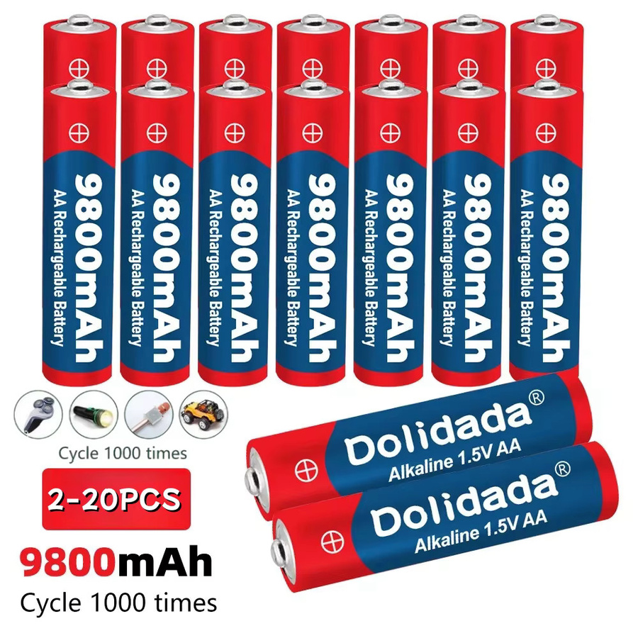 Koonenda AA Alkaline Akku 1,5V mit 9800mAh für Kamera, Mikrofon, LED-Licht und Spielzeug - Bild 3