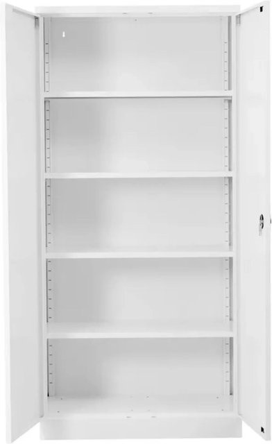 PROREGAL Stahlschrank Bee mit 10 Fachböden in Weiß, pulverbeschichtet und verstärkt, H x B x T: 195 x 92 x 60 cm - Bild 1
