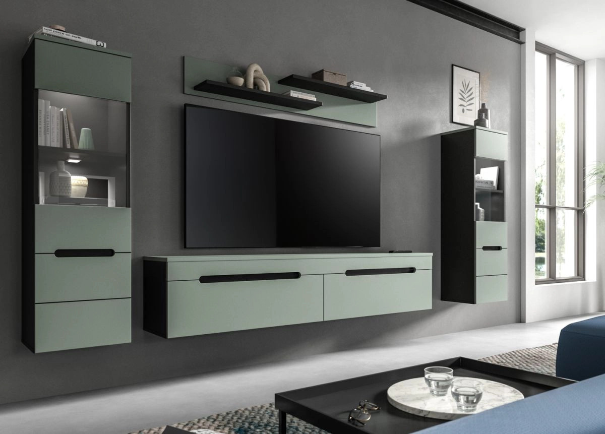 Inn.Furn TV-Lowboard und Wandboard Cooper in Salbei und Grau, Breite: 170 cm - Bild 5